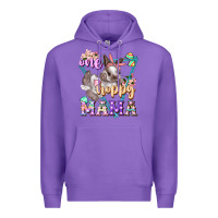 Purple one hoppy mama Premium Hoodie - FaDigitalArtStudio