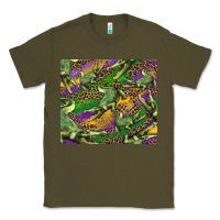 Army Green mardi gras Louisiana crocodile leopard Classic Tee - RanaPortraitStore
