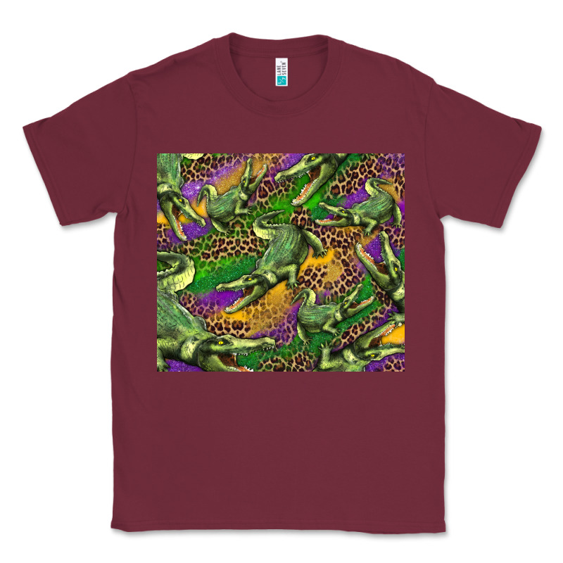 Mardi Gras Louisiana Crocodile Leopard Classic Tee by RanaPortraitStore | Teevron