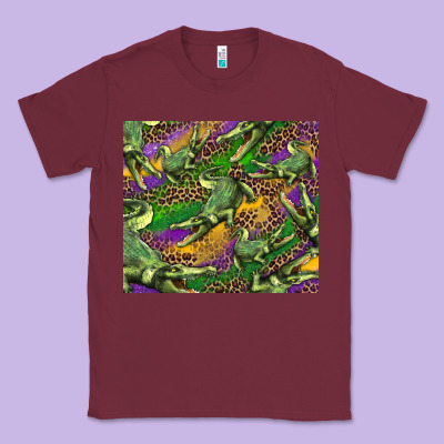 Mardi Gras Louisiana Crocodile Leopard Classic Tee Designed By Ranaportraitstore