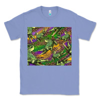 Colony Blue mardi gras Louisiana crocodile leopard Classic Tee - RanaPortraitStore
