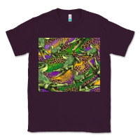 Plum mardi gras Louisiana crocodile leopard Classic Tee - RanaPortraitStore