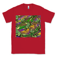 Red mardi gras Louisiana crocodile leopard Classic Tee - RanaPortraitStore