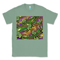 Sage mardi gras Louisiana crocodile leopard Classic Tee - RanaPortraitStore