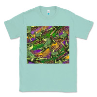 Seafoam mardi gras Louisiana crocodile leopard Classic Tee - RanaPortraitStore