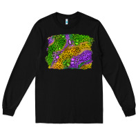 Black Leopard Gemstone Mardi Gras Long Sleeve Tee - RanaPortraitStore