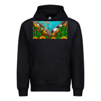Black cactus sunflower cowhide and turquoise license plate Urban Hoodie - Artiststas