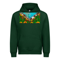 Forest Green cactus sunflower cowhide and turquoise license plate Urban Hoodie - Artiststas