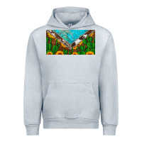 Heather Grey cactus sunflower cowhide and turquoise license plate Urban Hoodie - Artiststas