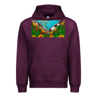 Mauve Wine cactus sunflower cowhide and turquoise license plate Urban Hoodie - Artiststas