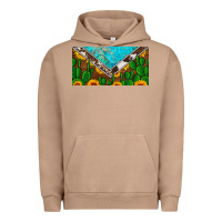 Pigment Burro cactus sunflower cowhide and turquoise license plate Urban Hoodie - Artiststas