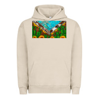 Pigment French Oak cactus sunflower cowhide and turquoise license plate Urban Hoodie - Artiststas