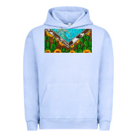 Pigment Grape Ice cactus sunflower cowhide and turquoise license plate Urban Hoodie - Artiststas