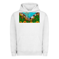 Pigment Lunar Rock cactus sunflower cowhide and turquoise license plate Urban Hoodie - Artiststas