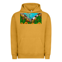 Pigment Peanut Butter cactus sunflower cowhide and turquoise license plate Urban Hoodie - Artiststas