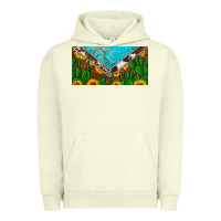 Pigment Pistachio cactus sunflower cowhide and turquoise license plate Urban Hoodie - Artiststas