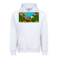 White cactus sunflower cowhide and turquoise license plate Urban Hoodie - Artiststas