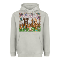 Moon Dust Easter Dog Heavyweight Hoodie - CowhideDigitalArt
