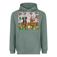 Sage Easter Dog Heavyweight Hoodie - CowhideDigitalArt