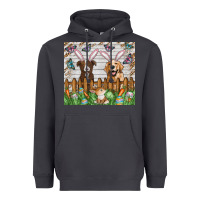 Smoke Easter Dog Heavyweight Hoodie - CowhideDigitalArt