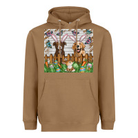 Toasted Coconut Easter Dog Heavyweight Hoodie - CowhideDigitalArt