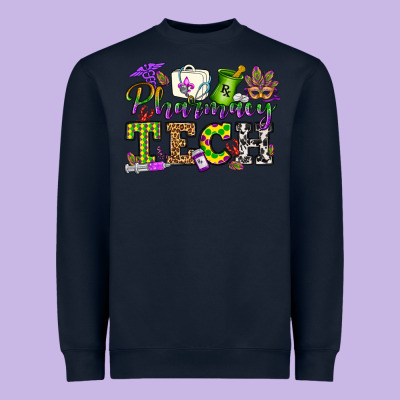 Mardi Gras Pharmacy Tech Heavyweight Sweatshirt Designed By Oliviacreatesart