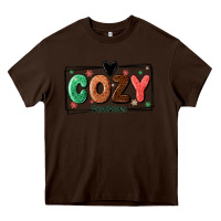 Chocolate Brown cozy season Heavy Core Tee - MaliasSmallBusiness