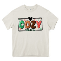 Cream cozy season Heavy Core Tee - MaliasSmallBusiness