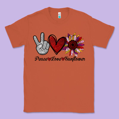 Peace Love Sunflower Classic Tee Designed By Bettercallsaul
