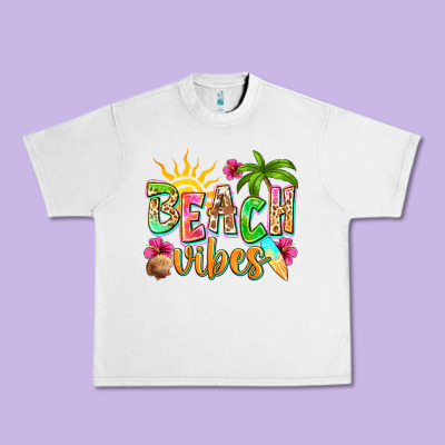 Beach Vibes Urban Heavy Tee Designed By Nancycooperartshop