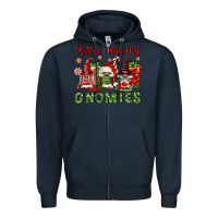 Navy Chillin' With My Gnomies Zipper Hoodie - FaDigitalArtStudio