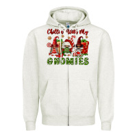Oatmeal Heather Chillin' With My Gnomies Zipper Hoodie - FaDigitalArtStudio