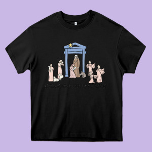 A Thrill Of Hope Nativity Heavy Core Tee Designed By Maliassmallbusiness