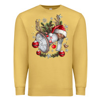 Antique Gold Merry Christmas Premium Sweatshirt - CowhideDigitalArt