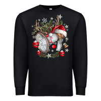 Black Merry Christmas Premium Sweatshirt - CowhideDigitalArt