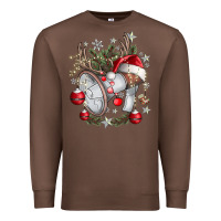 Chestnut Merry Christmas Premium Sweatshirt - CowhideDigitalArt