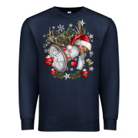 Navy Merry Christmas Premium Sweatshirt - CowhideDigitalArt
