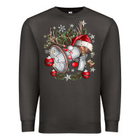 Smoke Merry Christmas Premium Sweatshirt - CowhideDigitalArt
