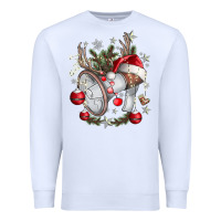 White Merry Christmas Premium Sweatshirt - CowhideDigitalArt