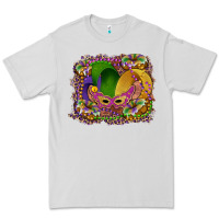 Dove Grey mardi gras mask king cake Premium Tee - RanaPortraitStore