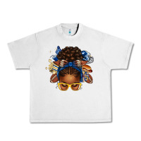Lunar Rock blue and gold american football afro messy bun Urban Heavy Tee - texasbilliewilder