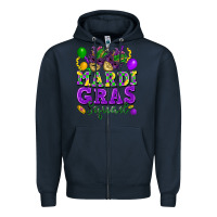 Navy mardi gras squad Zipper Hoodie - FaDigitalArtStudio