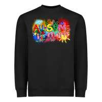 Black Au-some mom Autism Heavyweight Sweatshirt - FaDigitalArtStudio