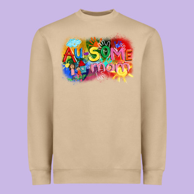 Au-some Mom Autism Heavyweight Sweatshirt Designed By Fadigitalartstudio