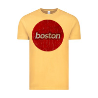 Vintage Mustard boston   simple red circle vintage Vintage Tee - FloraArt