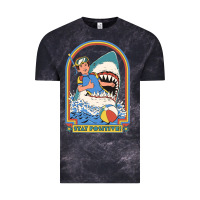 Cloud Black Stay Positive Classic Vintage Tee - FloraArt