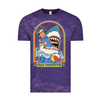 Cloud Purple Stay Positive Classic Vintage Tee - FloraArt