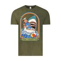 Vintage Olive Stay Positive Classic Vintage Tee - FloraArt