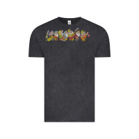 Vintage Black Snow White And The Seven Dwarfs Marching In Line Vintage Tee - FloraArt