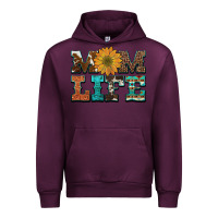 Mauve Wine western cowhide leopard turquoise  leather aztec sunflower mom Urban Hoodie - Artiststas